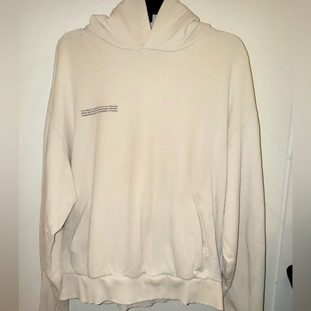 Pangaia Hoodie small cream Sand heavyweight recycled cotton